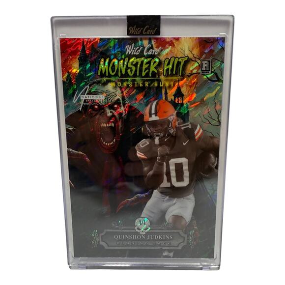 Quinshon Judkins 1/1 2025 Wild Card Haunted Hits Monster NSCC Exclusive 4x6 - Picture 1 of 2
